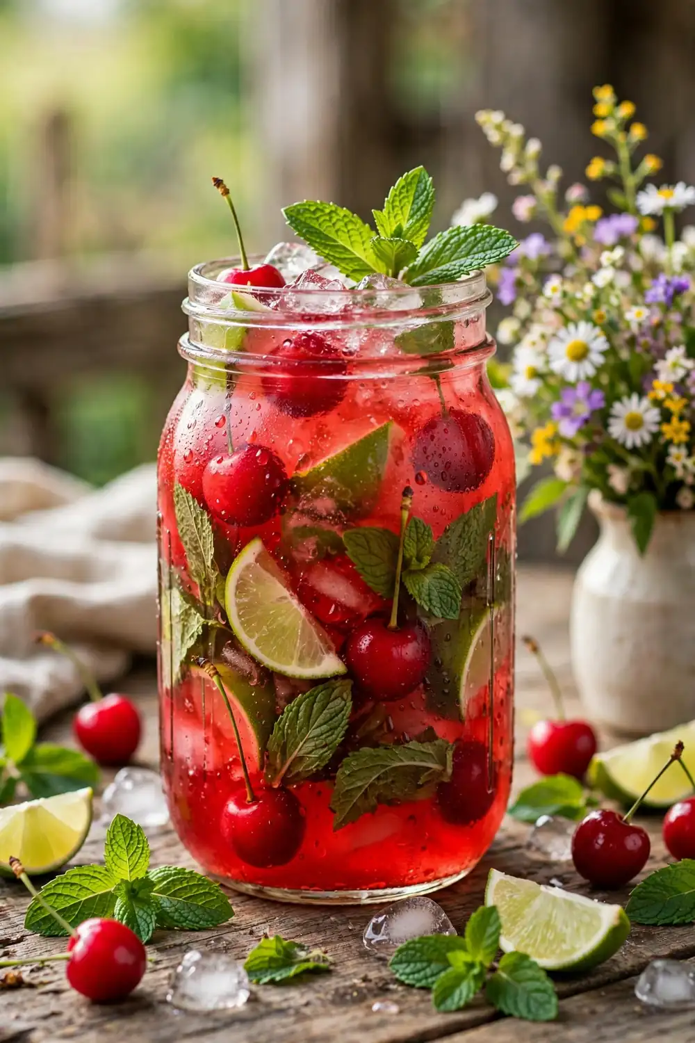 Cherry citrus mocktail