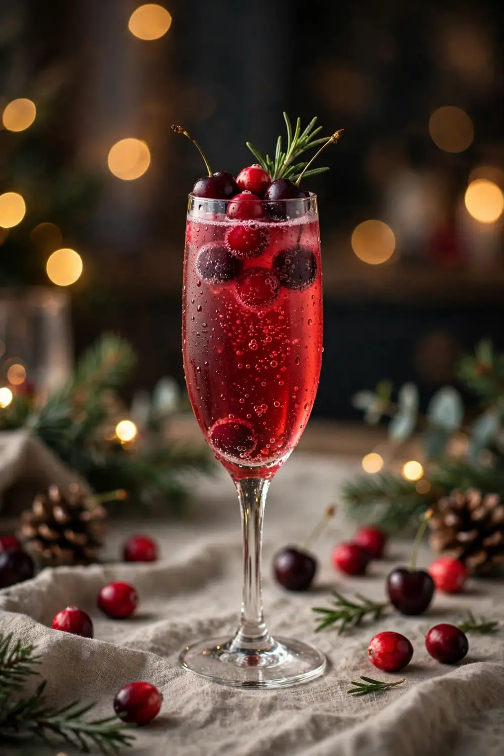 Cherry citrus mocktail