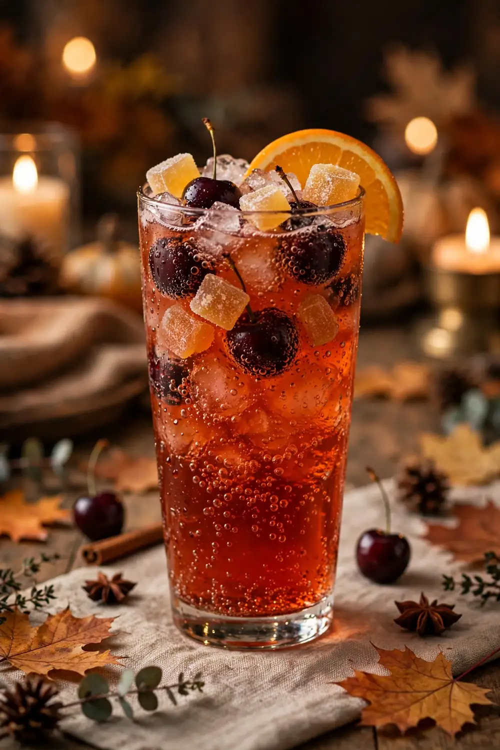 Cherry citrus mocktail