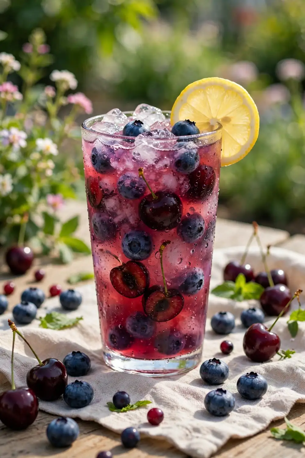 Cherry citrus mocktail