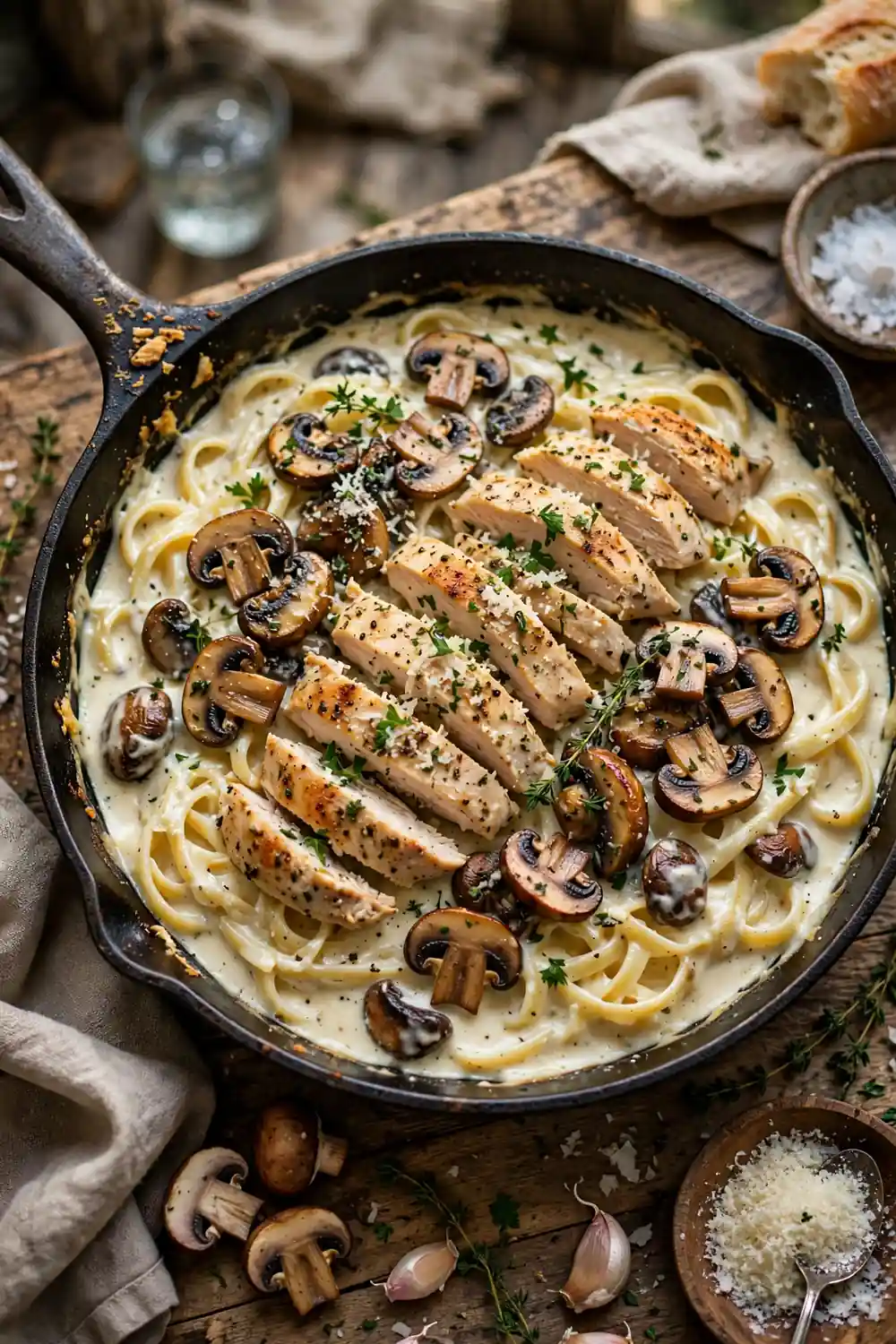 Chicken alfredo skillet