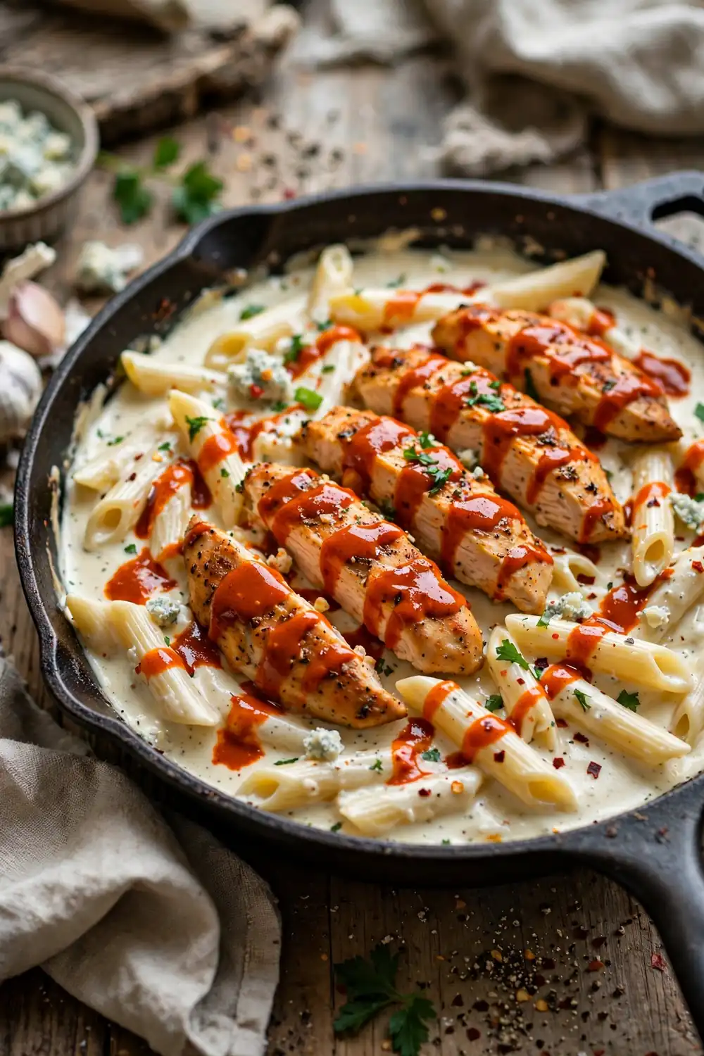 Chicken alfredo skillet