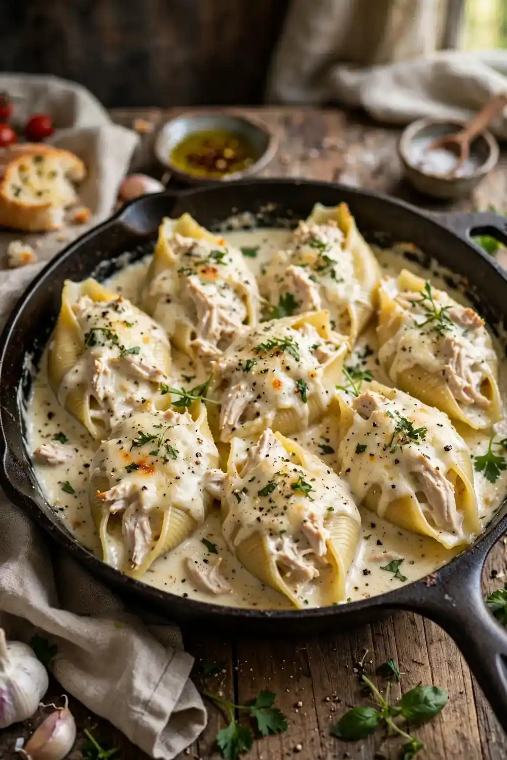 Chicken alfredo skillet