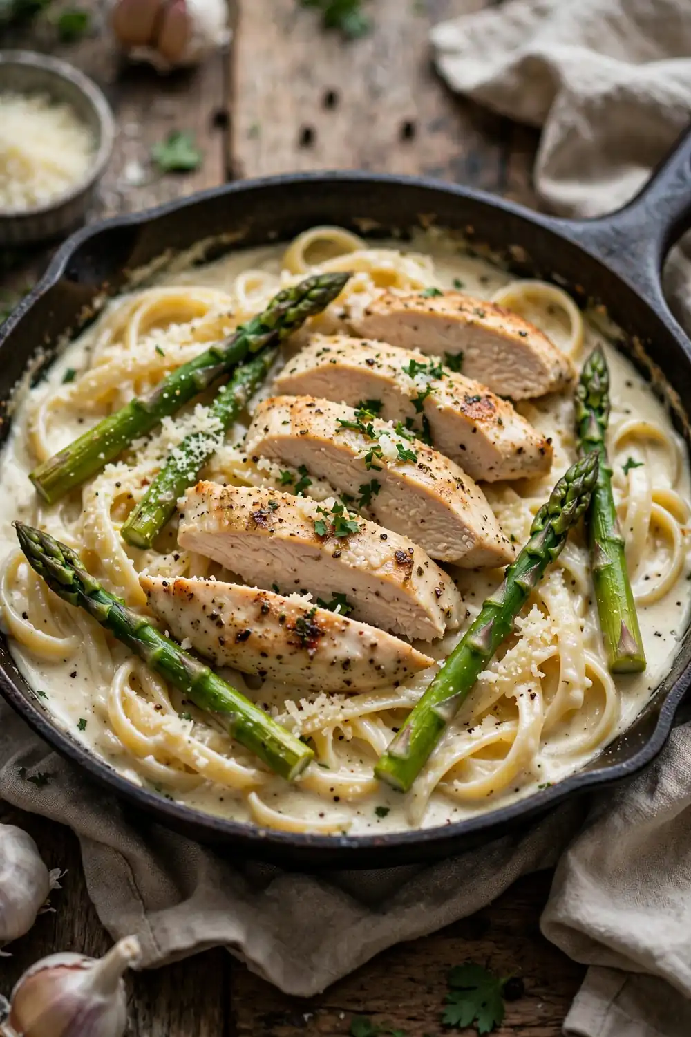 Chicken alfredo skillet