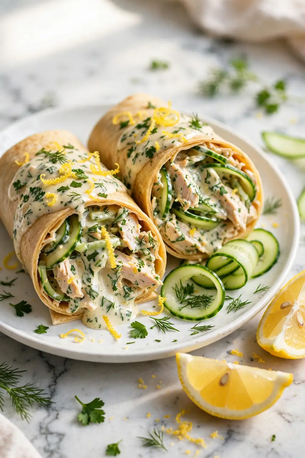 chicken garlic cream wraps 02