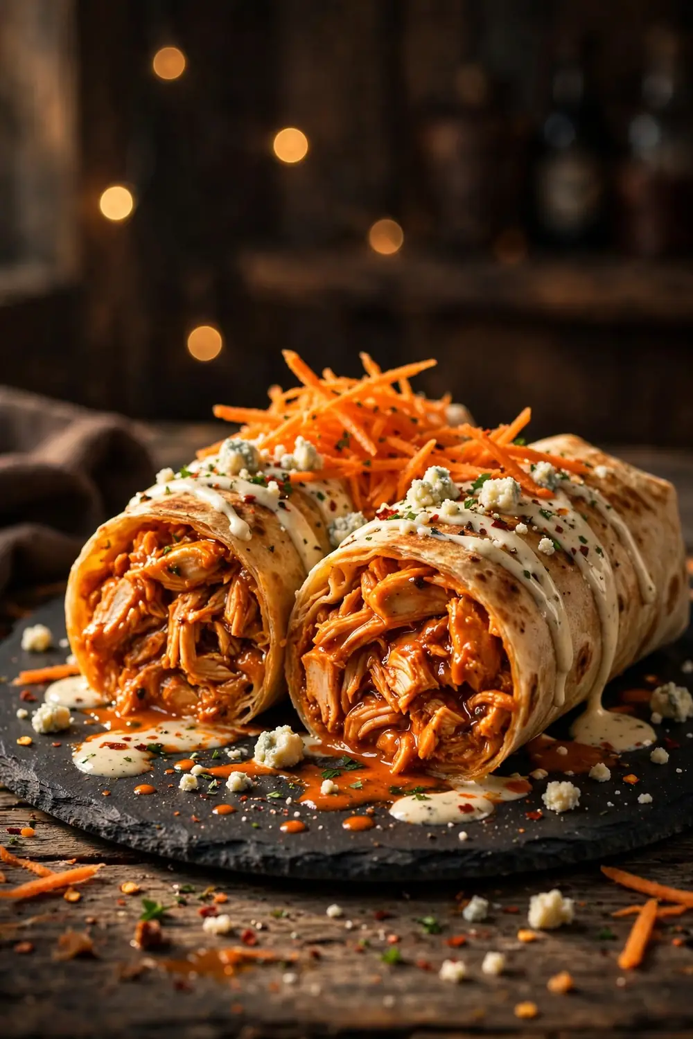 chicken garlic cream wraps 03