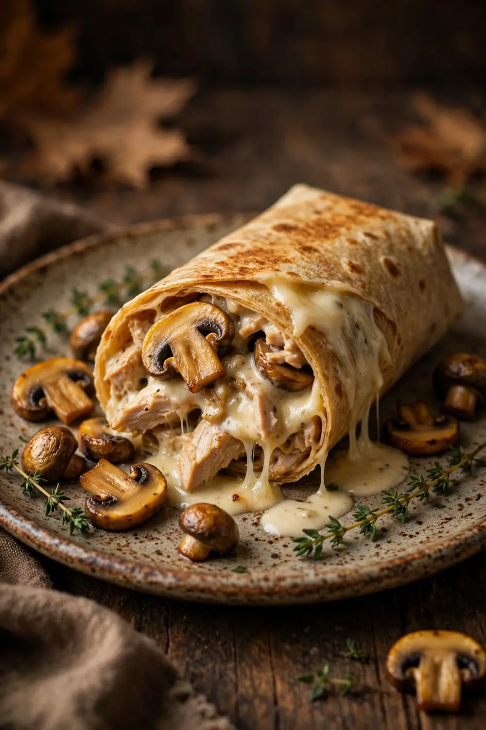 chicken garlic cream wraps 06