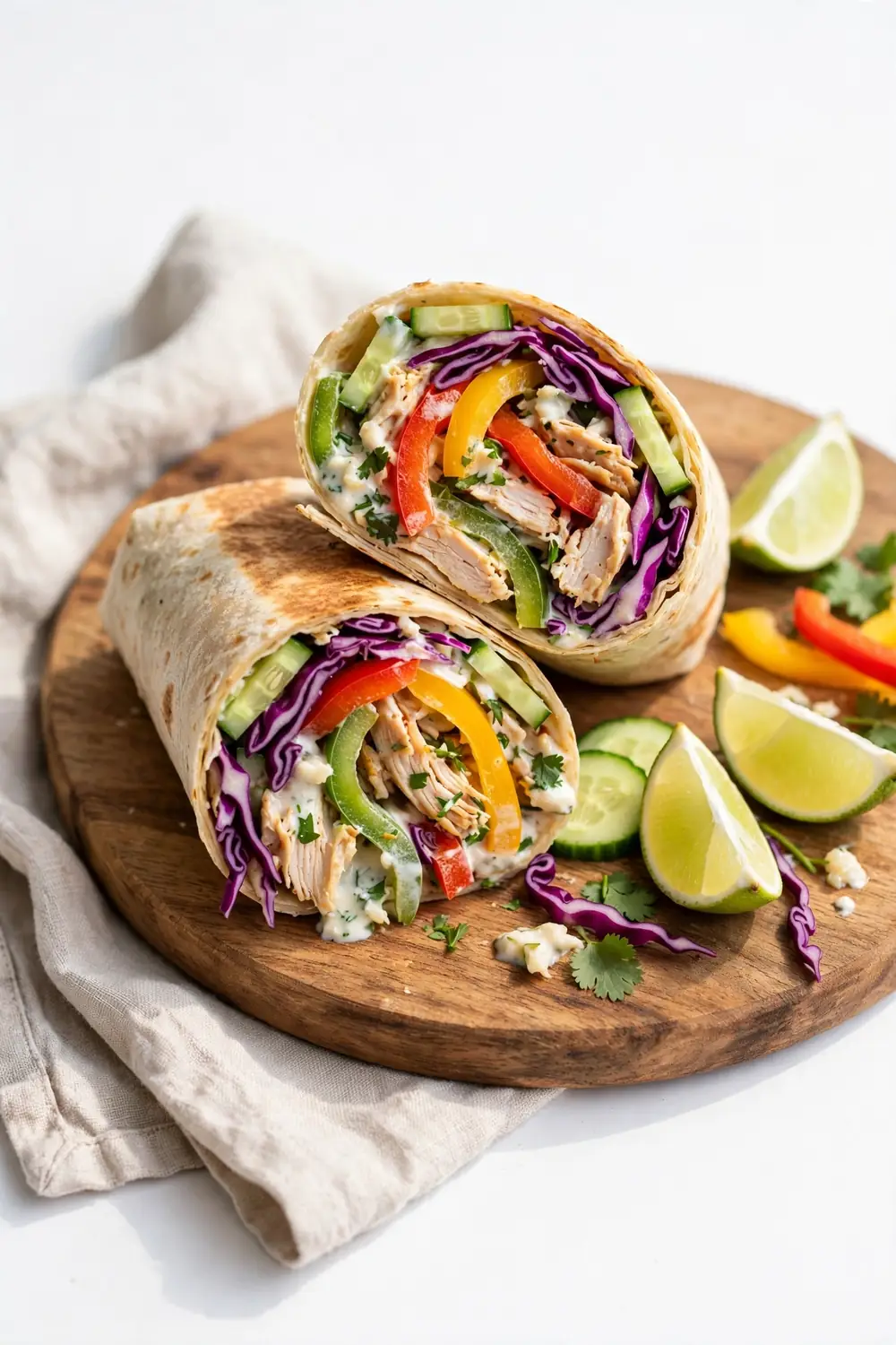 chicken garlic cream wraps 07