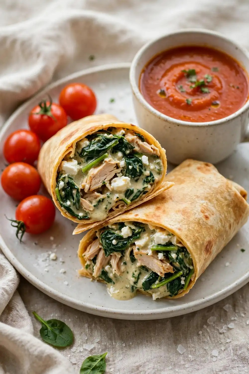 chicken garlic cream wraps 10