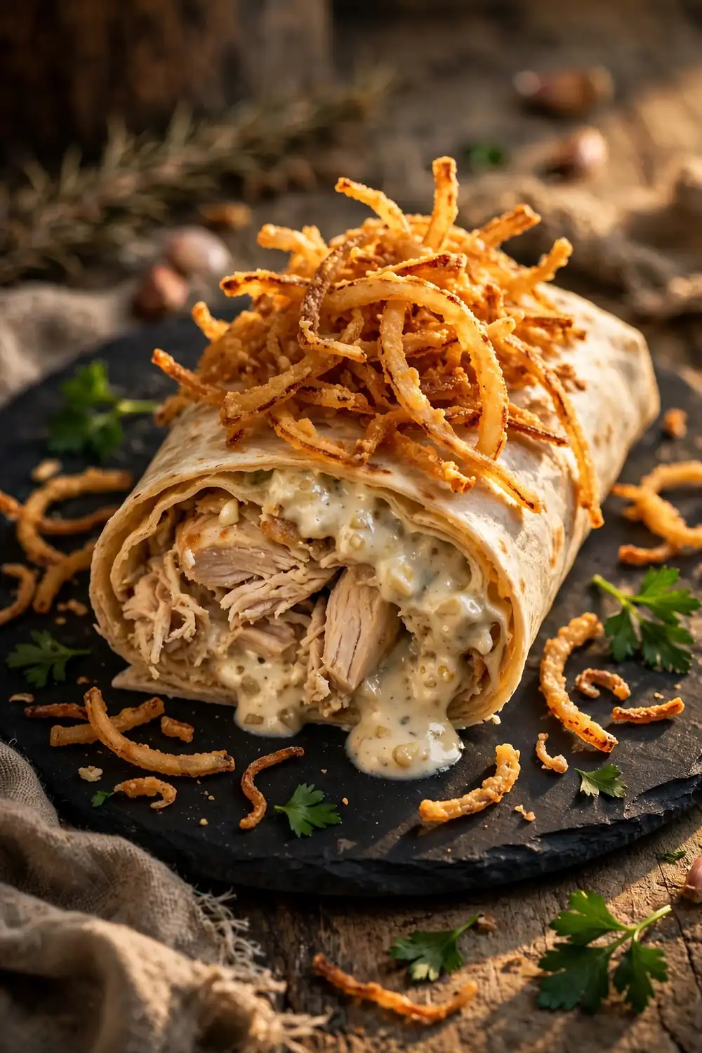 chicken garlic cream wraps 15