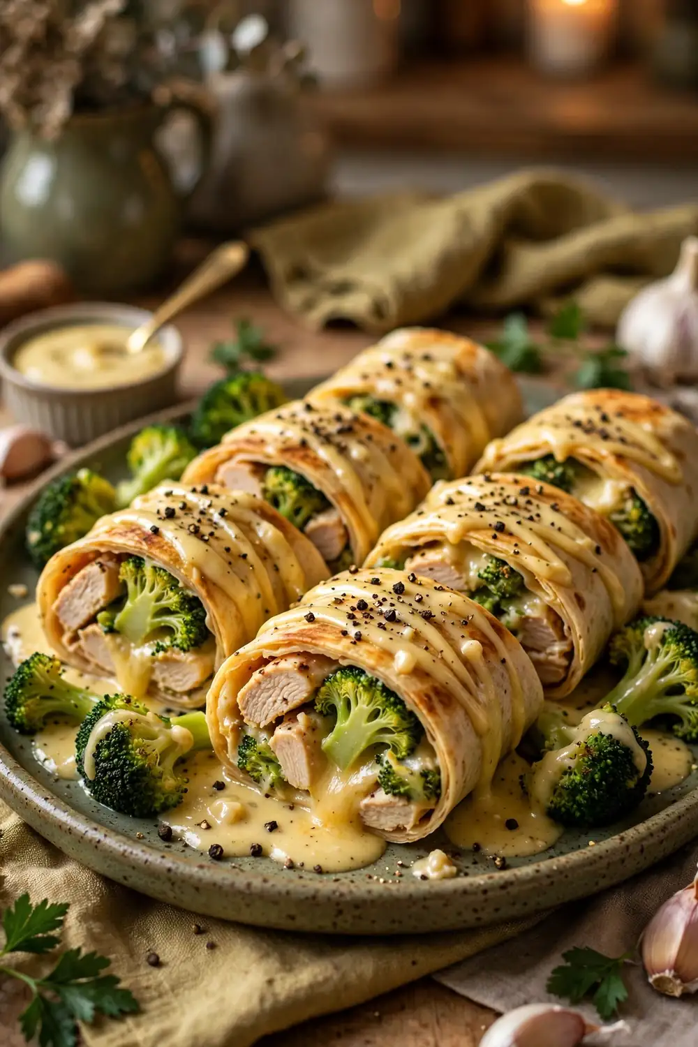 chicken garlic cream wraps 16