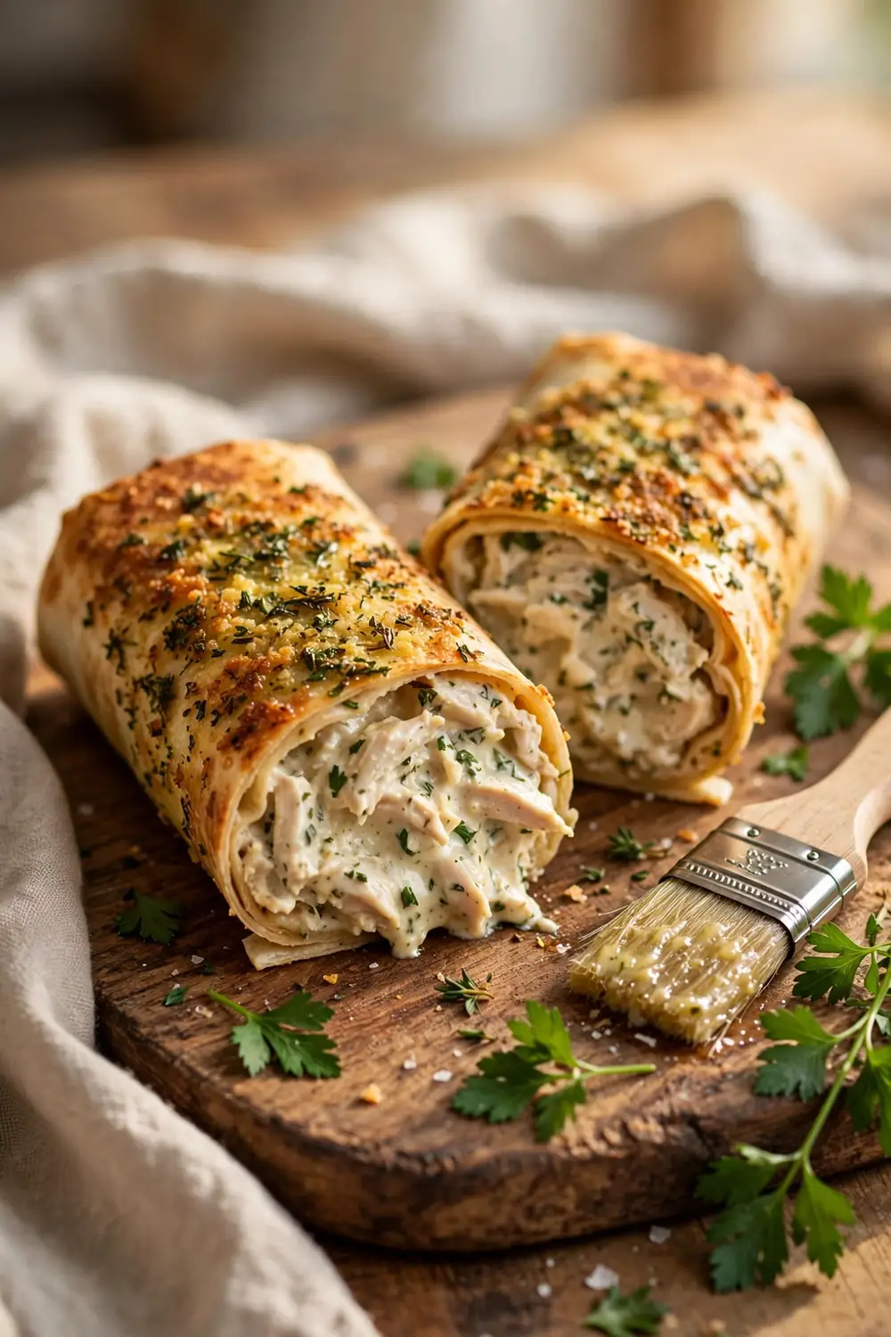 chicken garlic cream wraps 17