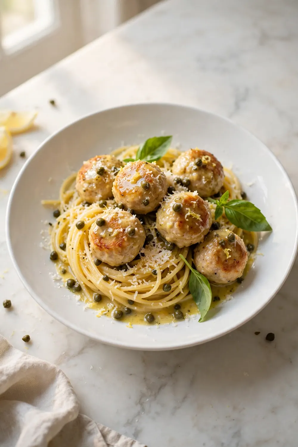 Lemon caper meatballs 06