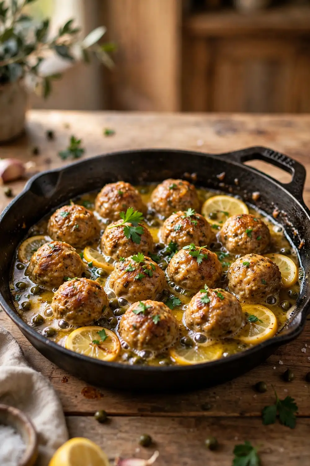 Lemon caper meatballs 09