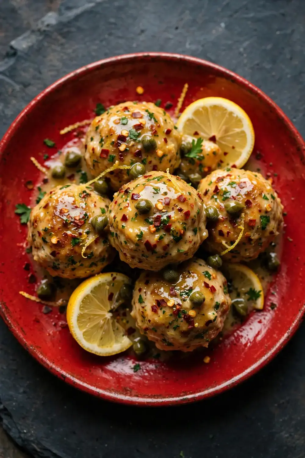 Lemon caper meatballs 11