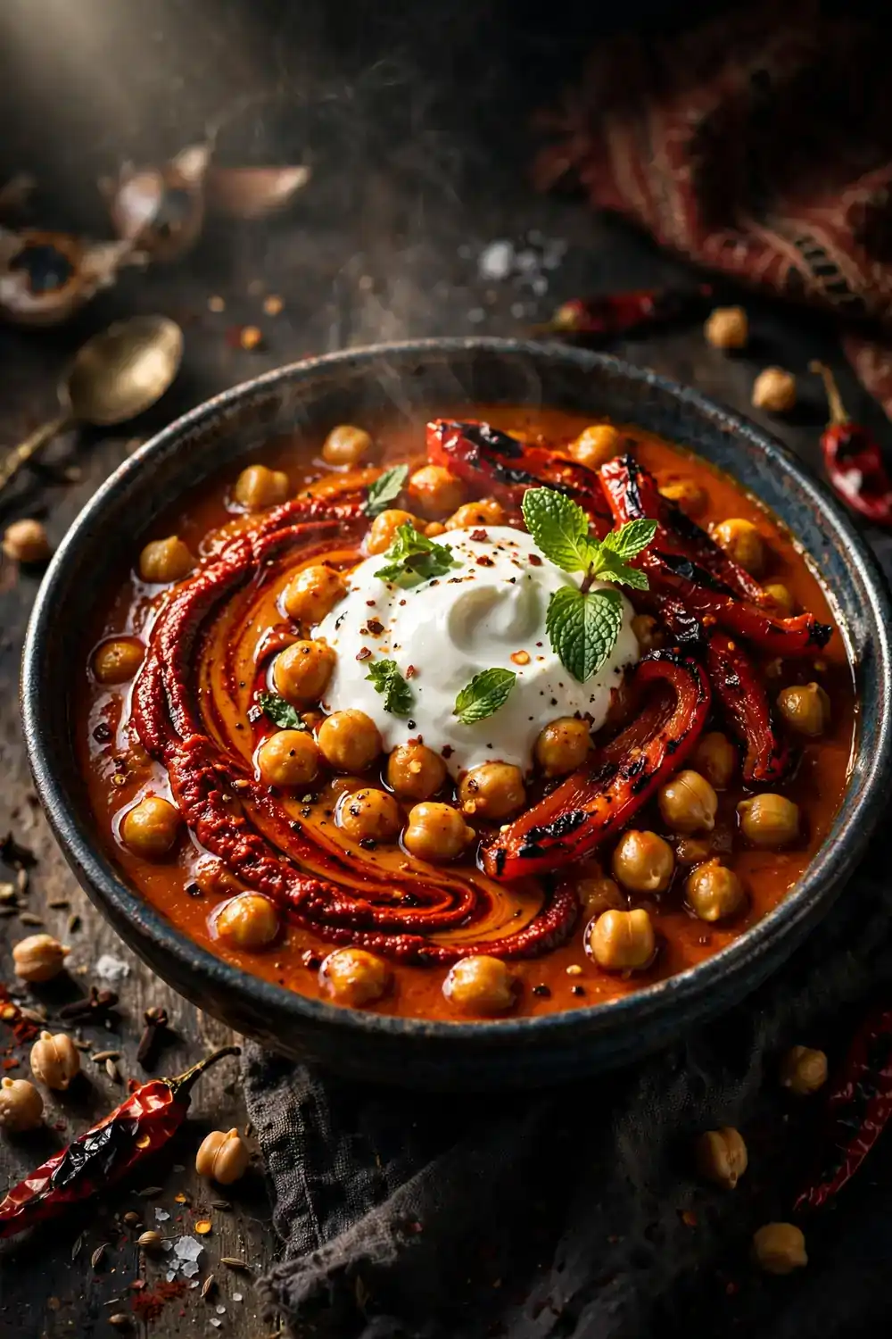 Spicy Harissa Chickpea Bowl
