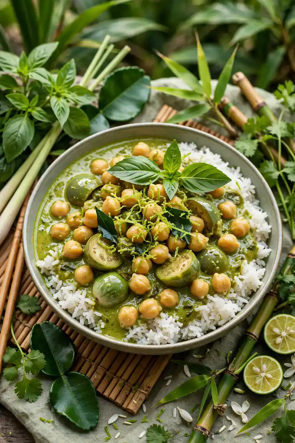 Green Curry Chickpea Bowl