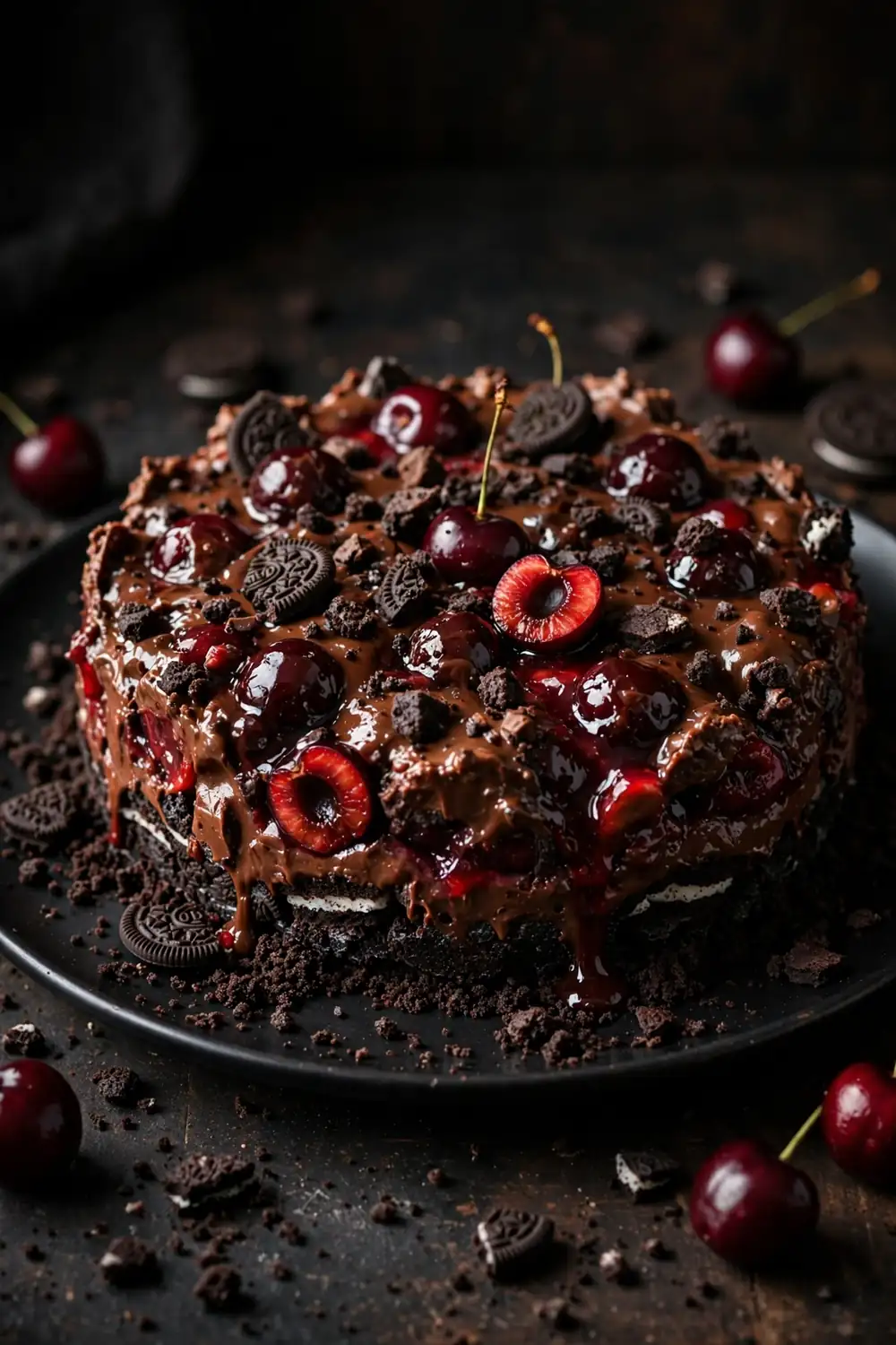 chocolate cherry dump cake 14