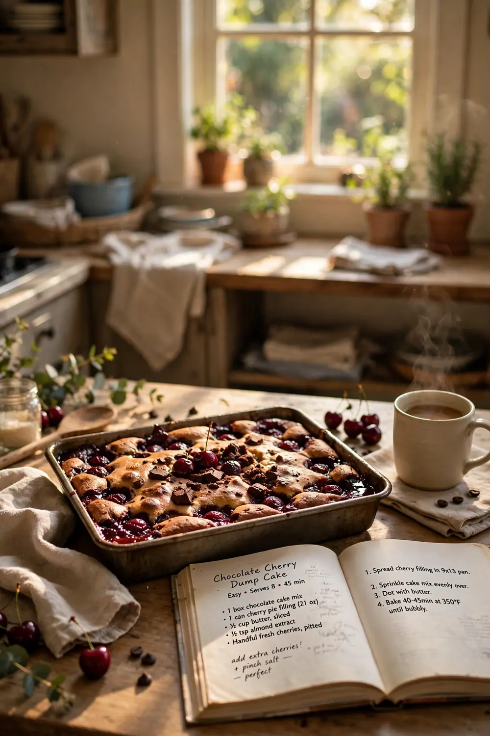 chocolate cherry dump cake 15
