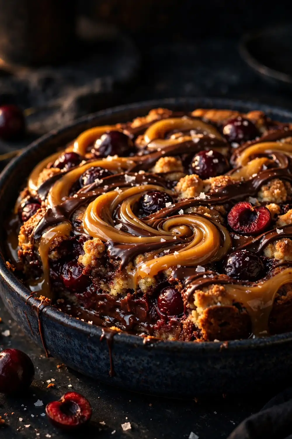 chocolate cherry dump cake 16