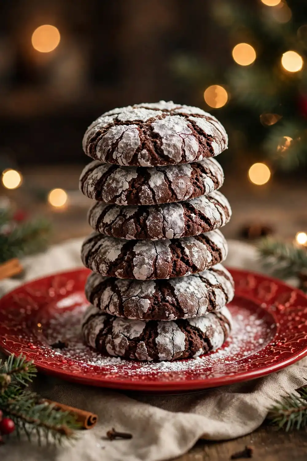 Chocolate crinkle cookies