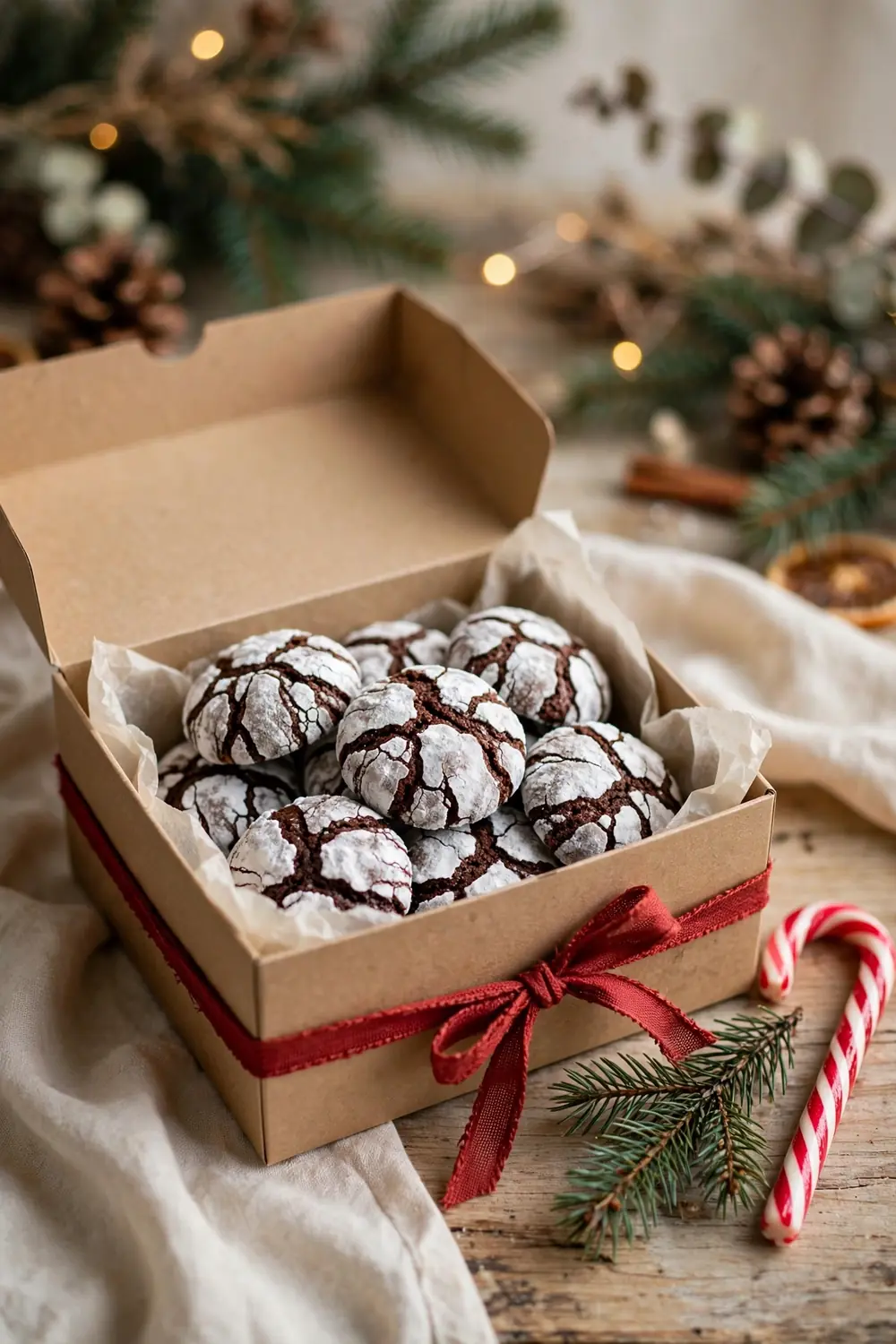 Chocolate crinkle cookies