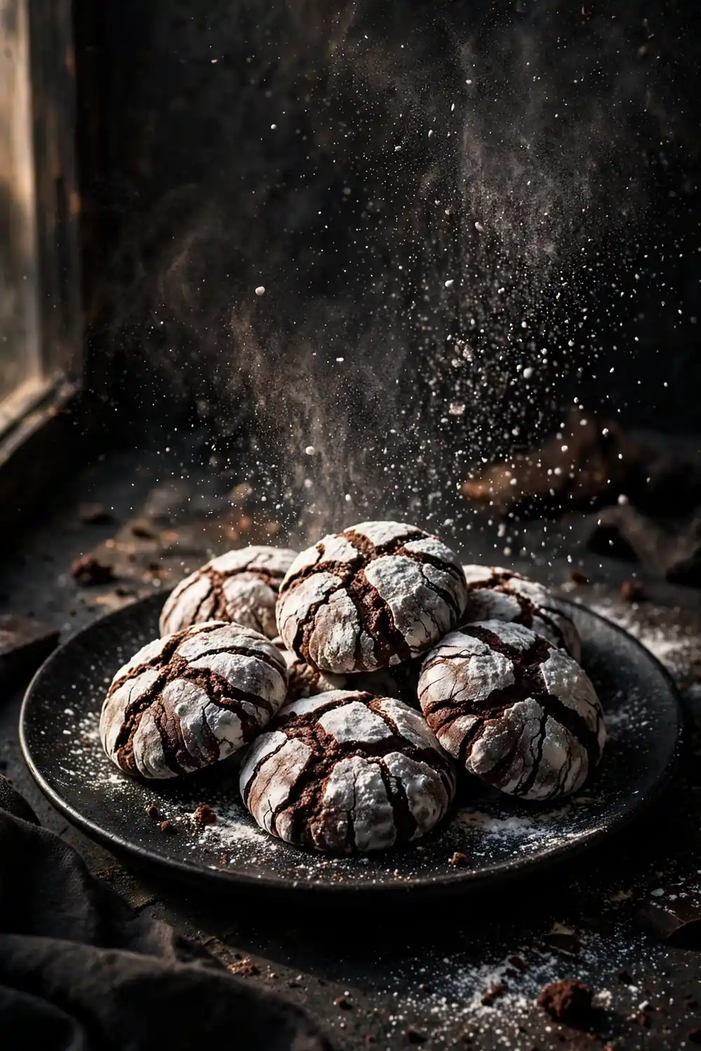 Chocolate crinkle cookies
