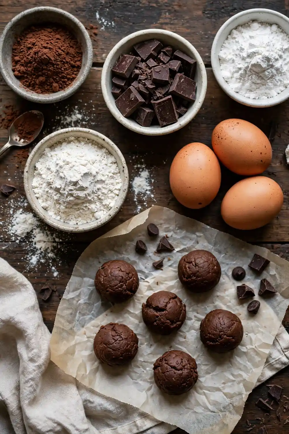 Chocolate crinkle cookies