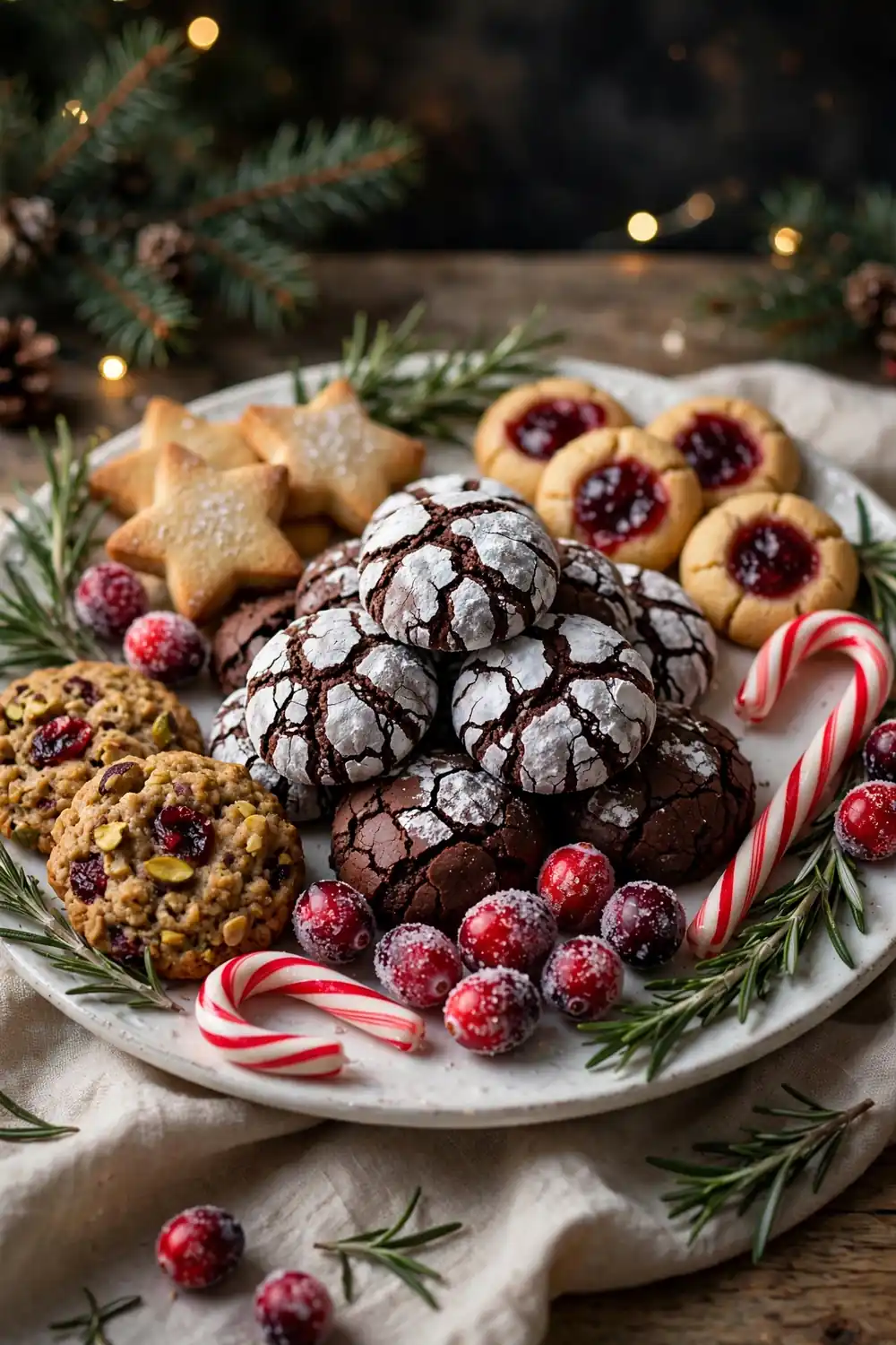 Chocolate crinkle cookies