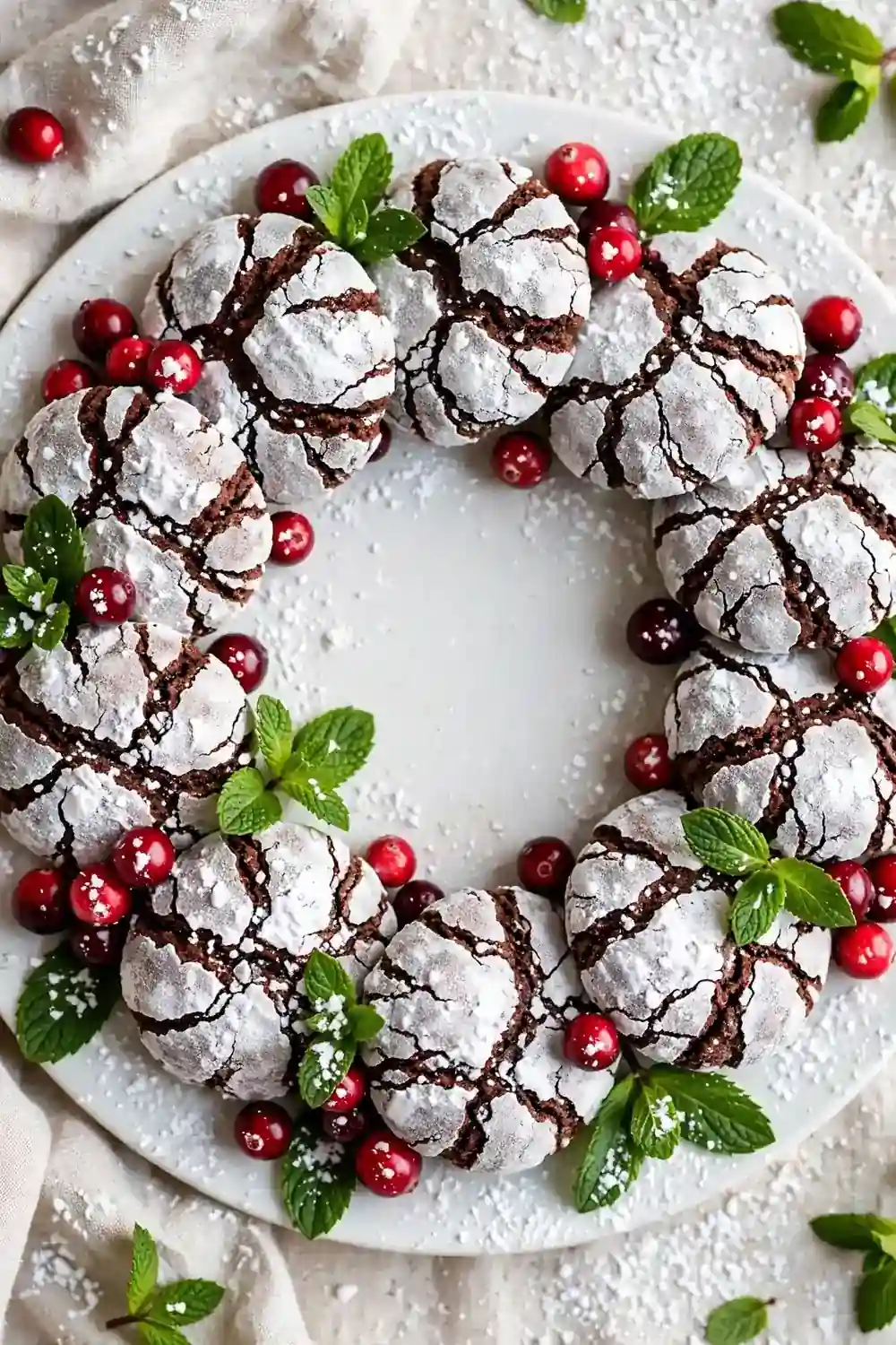 Chocolate crinkle cookies