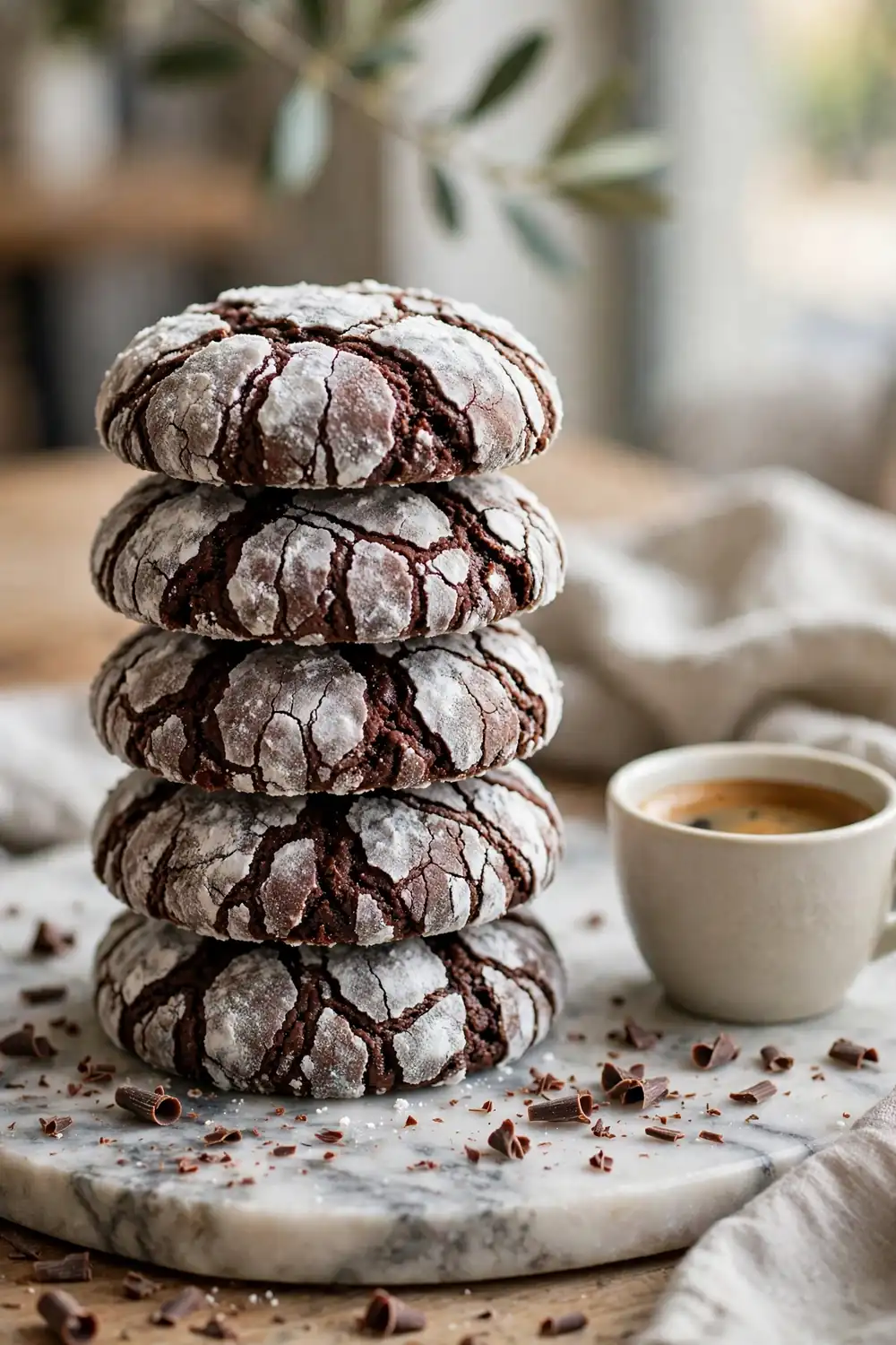 Chocolate crinkle cookies