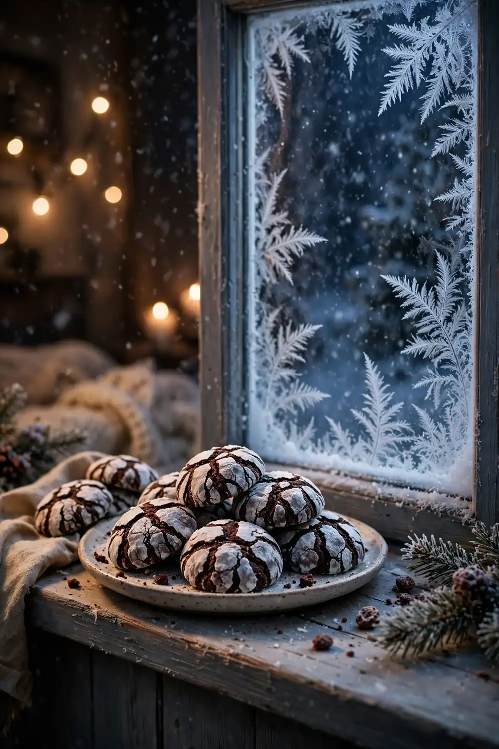Chocolate crinkle cookies