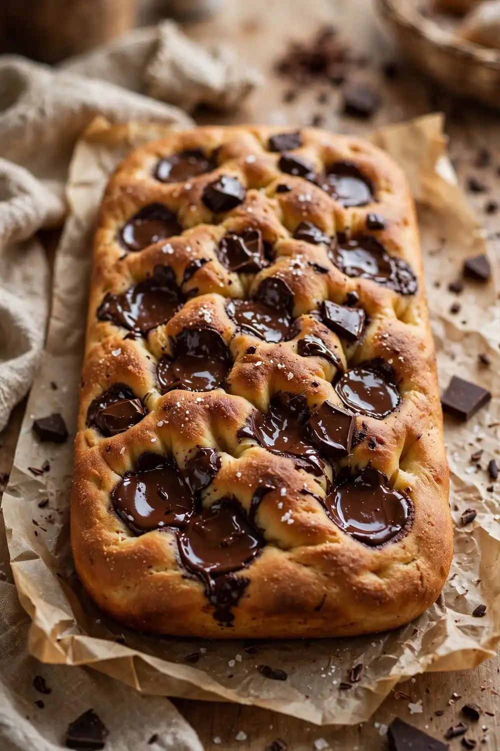 Chocolate focaccia