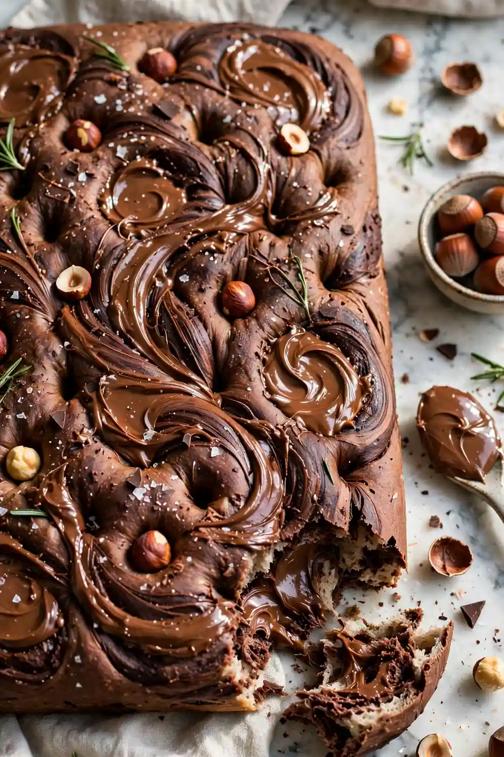 Chocolate focaccia