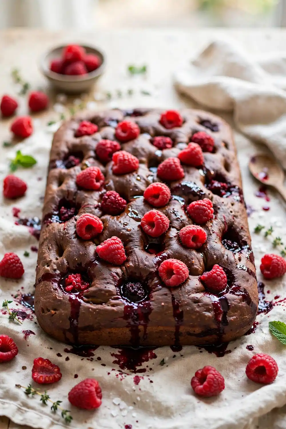 Chocolate focaccia