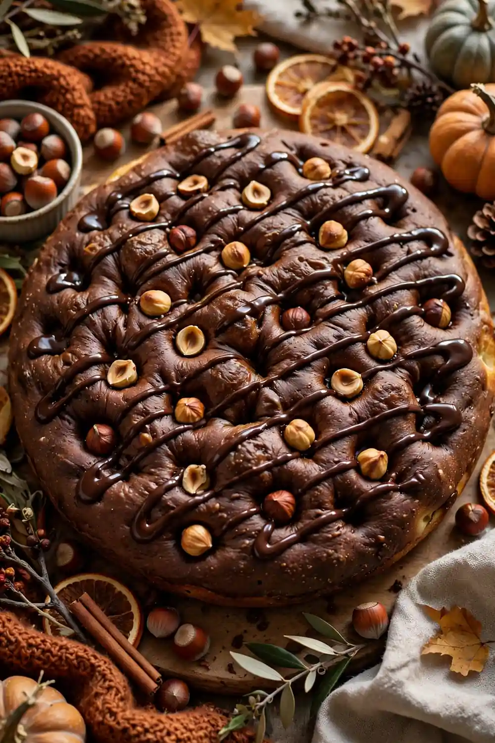 Chocolate focaccia
