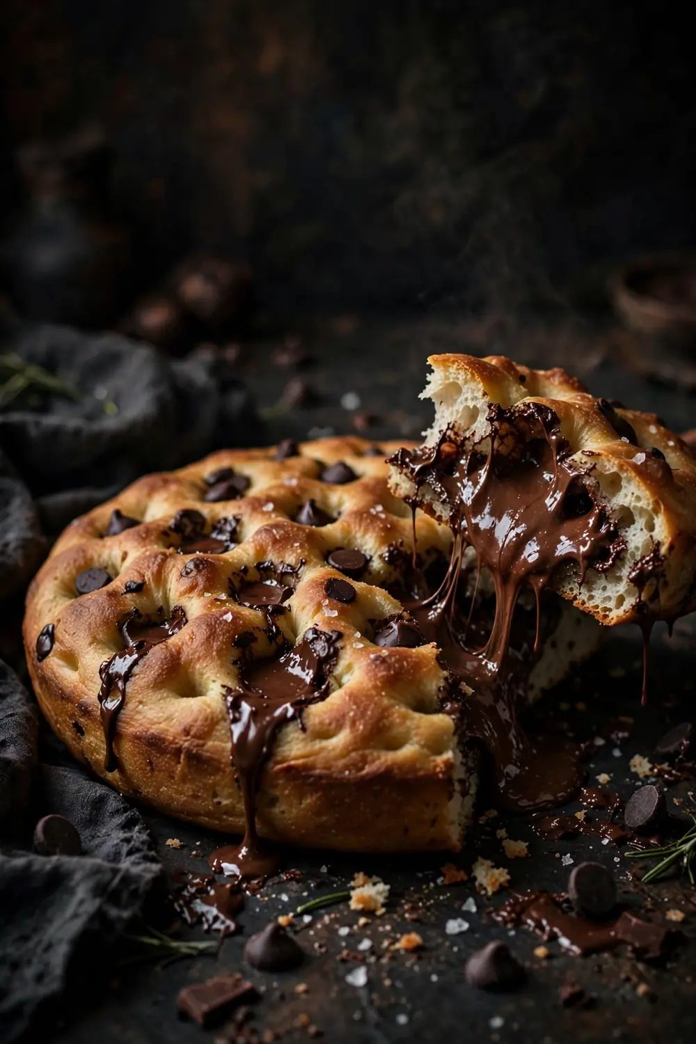 Chocolate focaccia