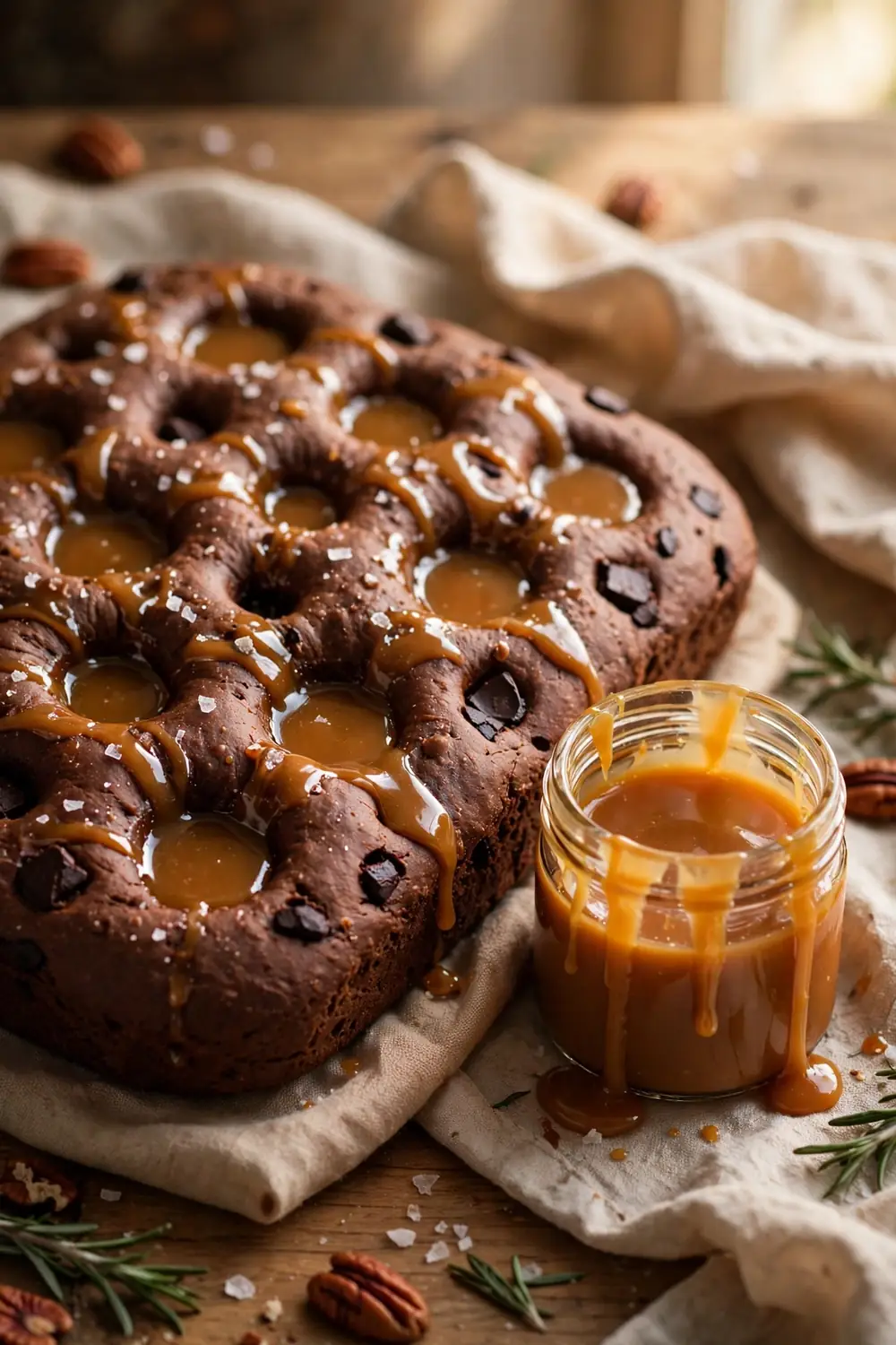 Chocolate focaccia