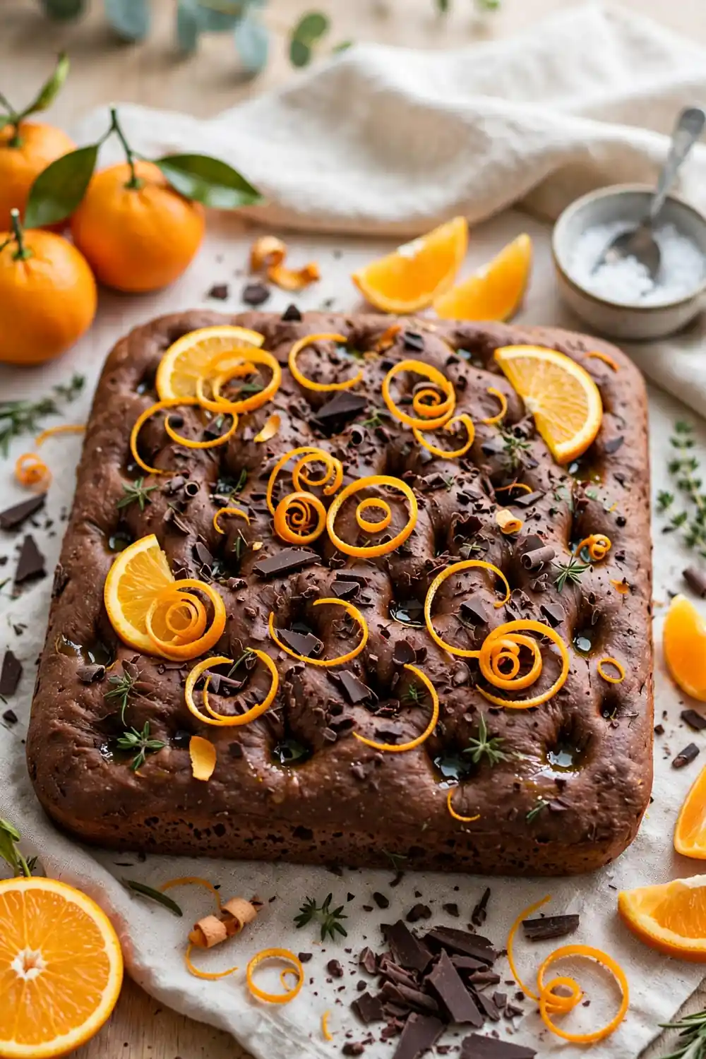 Chocolate focaccia