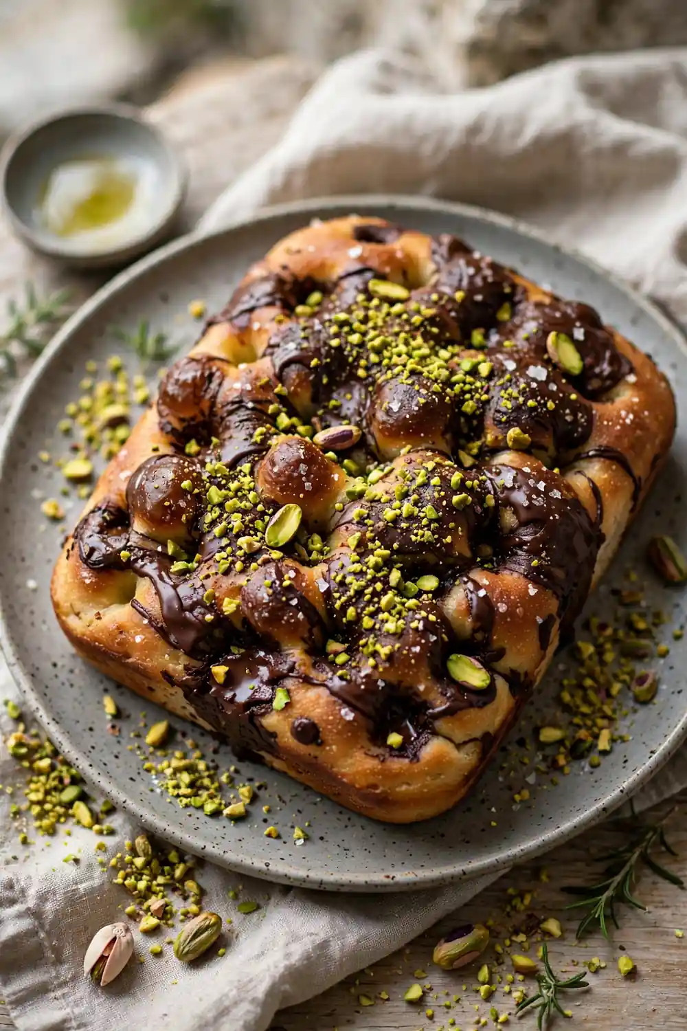 Chocolate focaccia