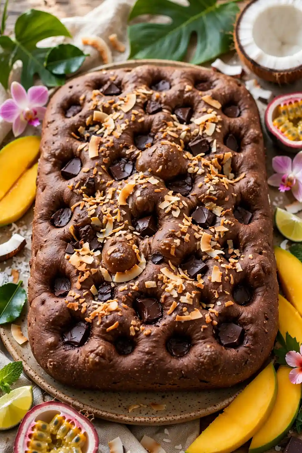 Chocolate focaccia