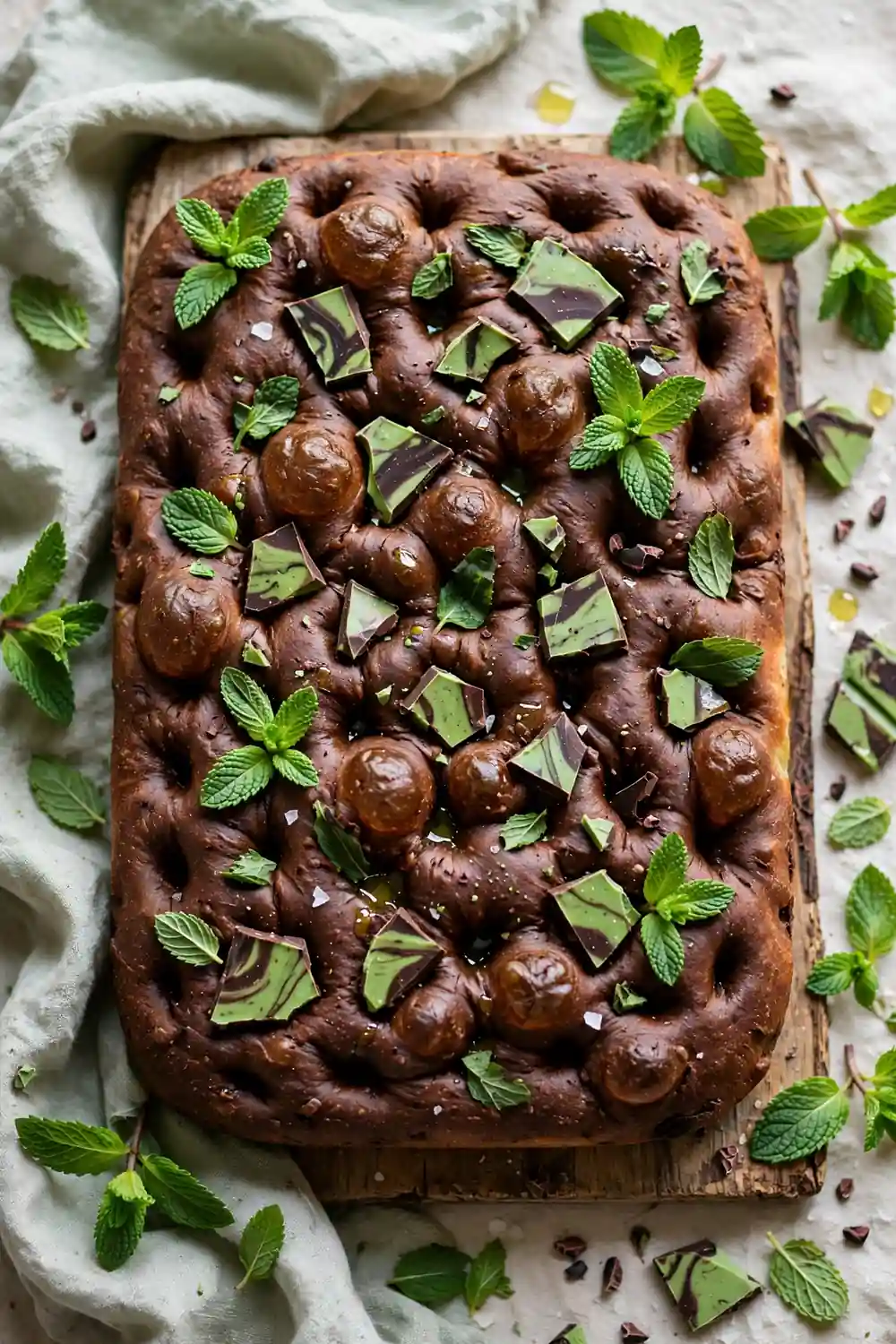 Chocolate focaccia