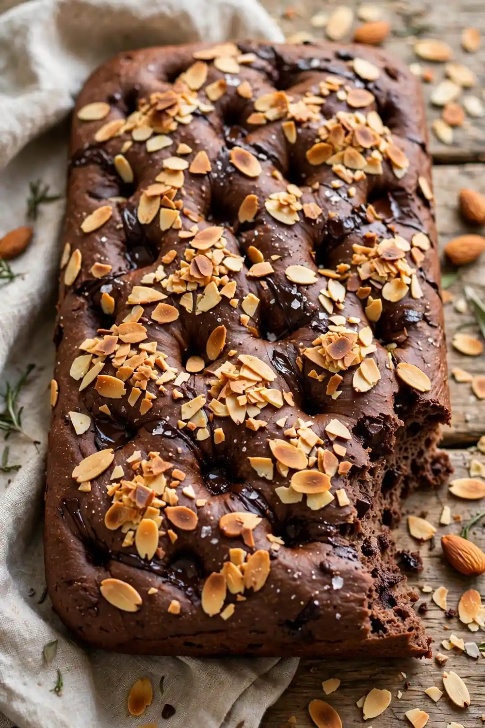 Chocolate focaccia