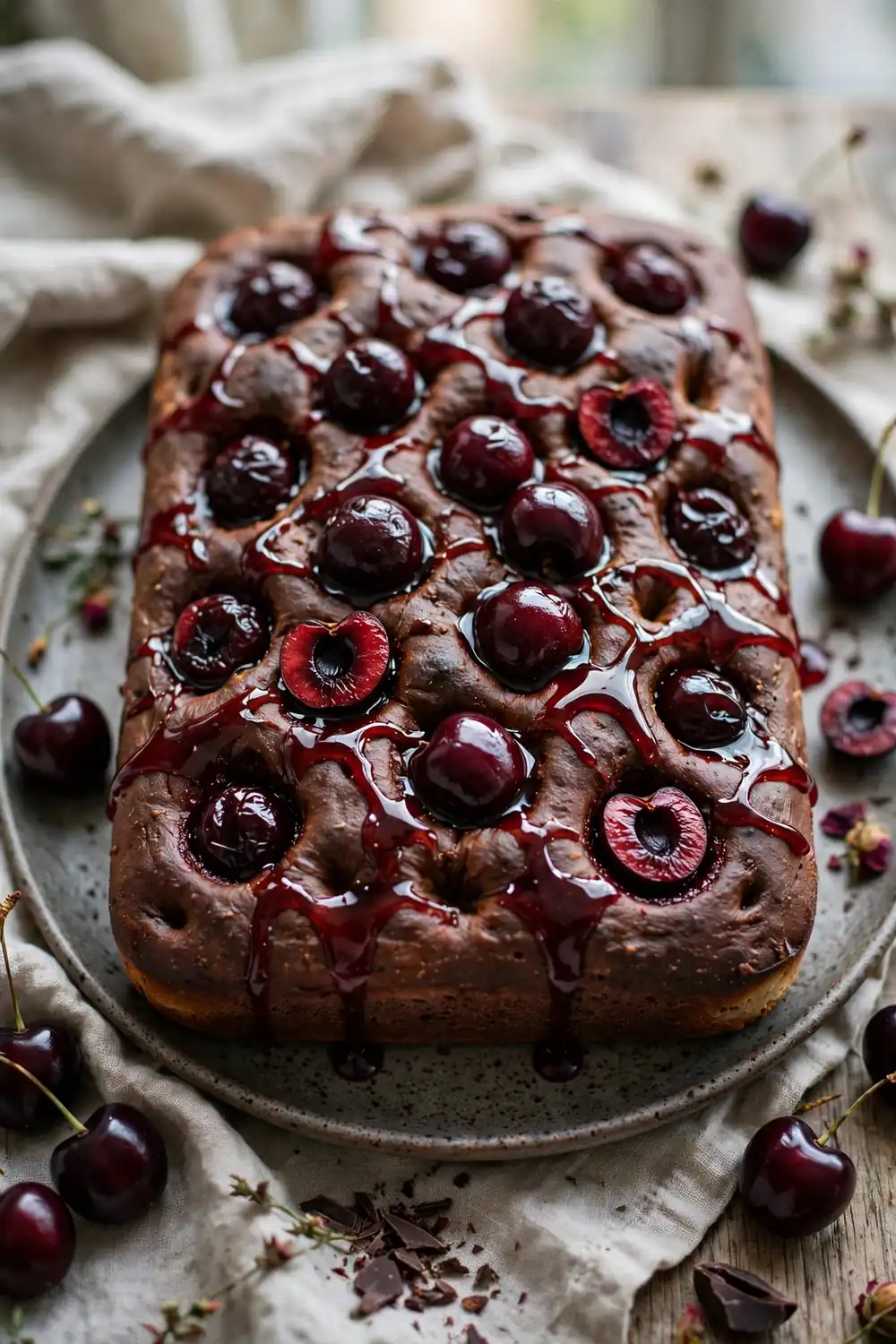 Chocolate focaccia