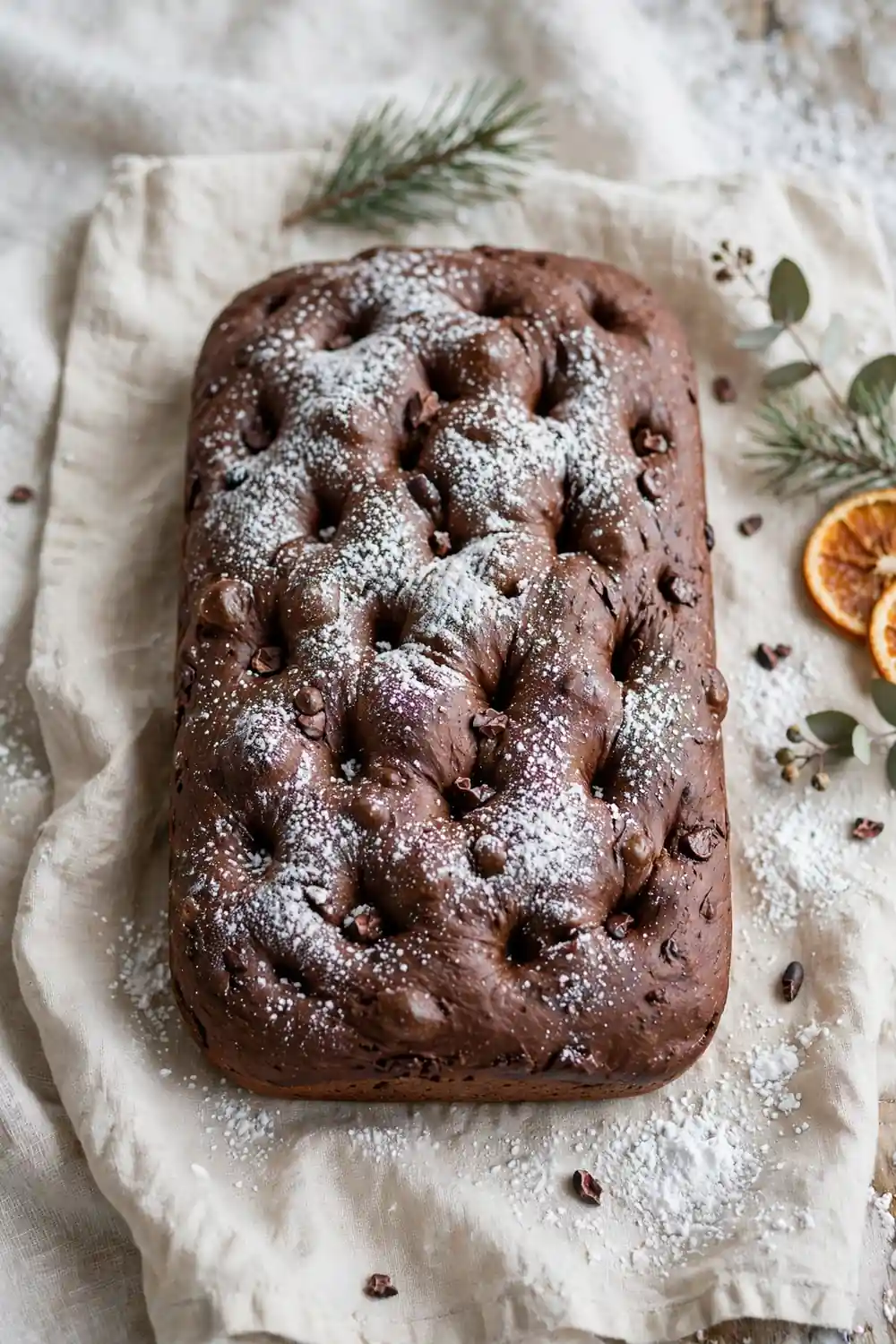Chocolate focaccia