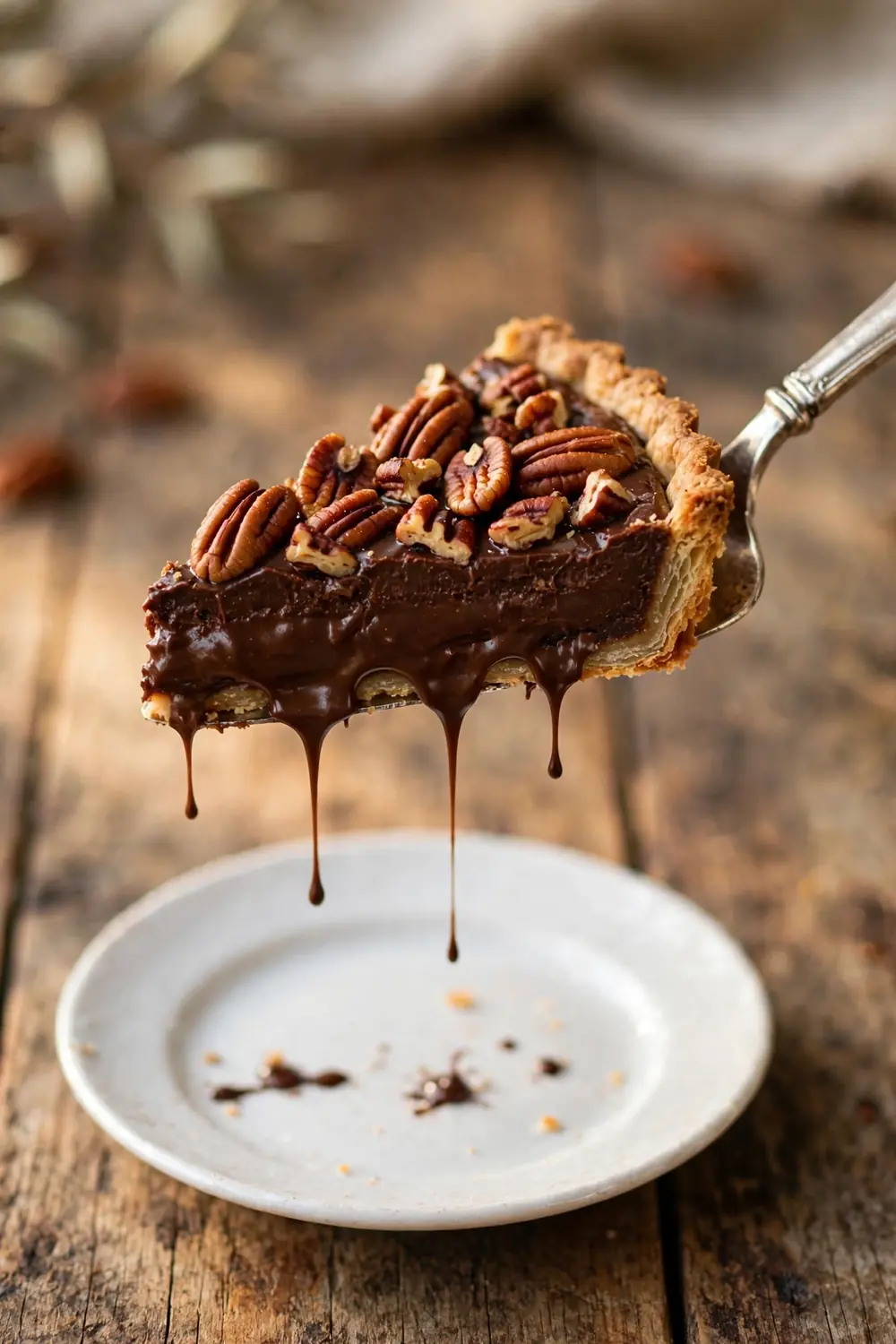 Chocolate pecan tart