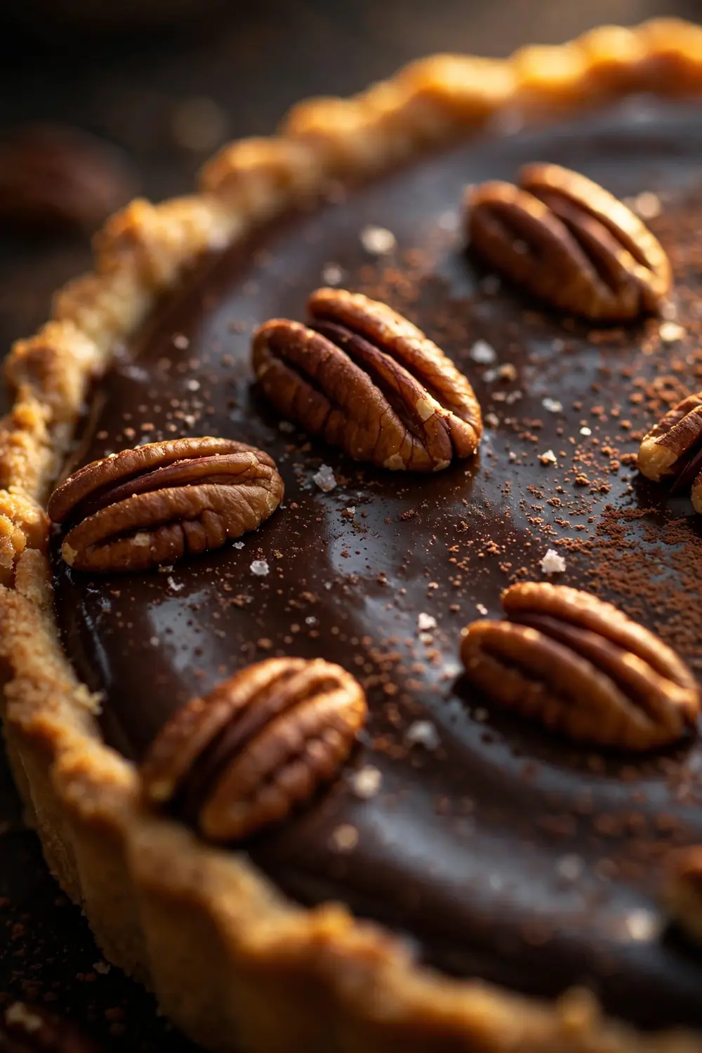 Chocolate pecan tart