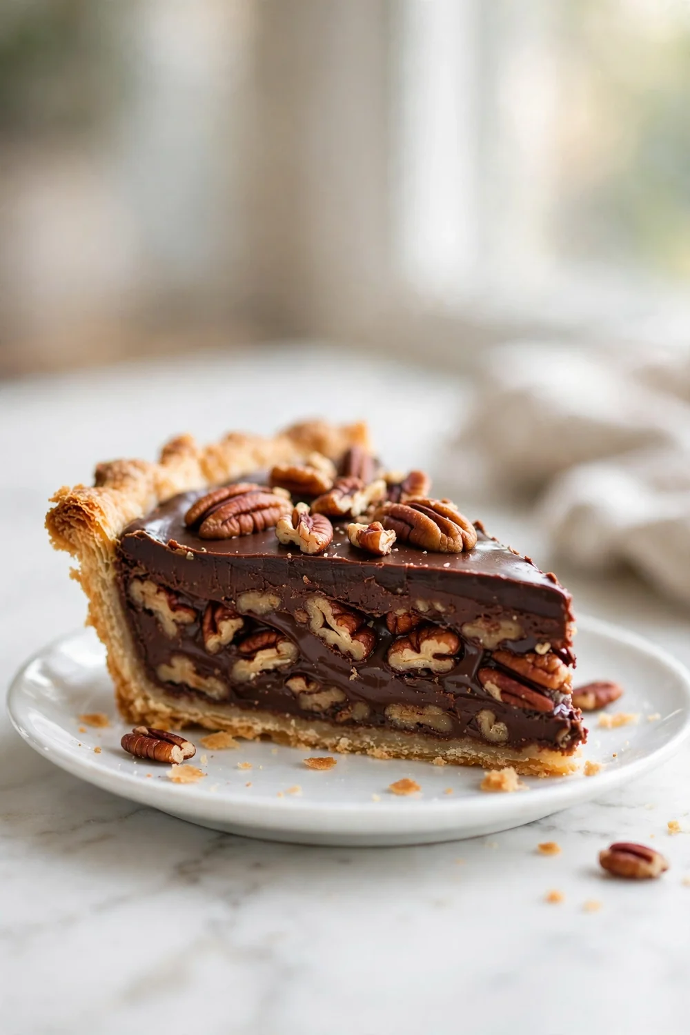 Chocolate pecan tart