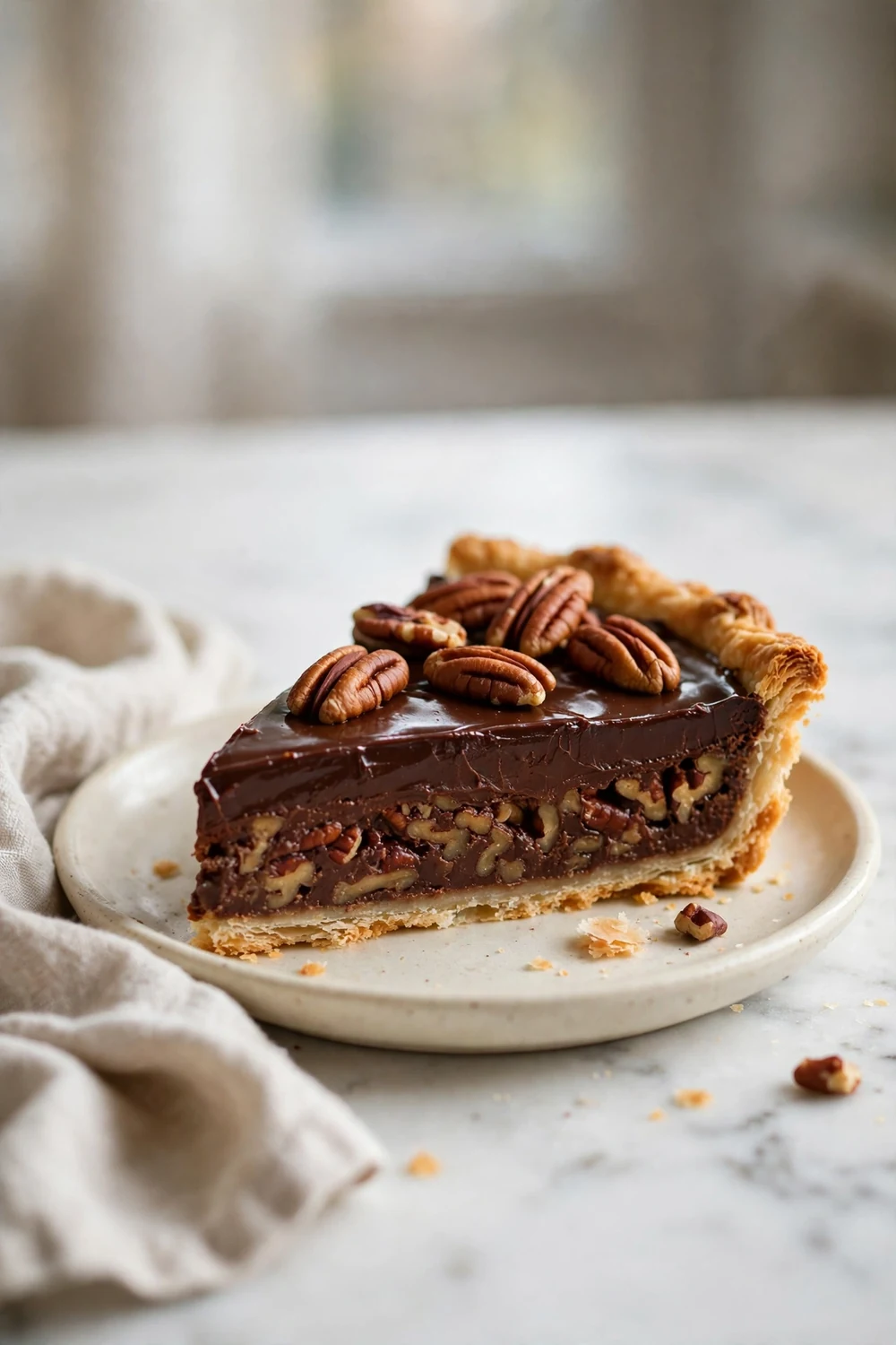 Chocolate pecan tart