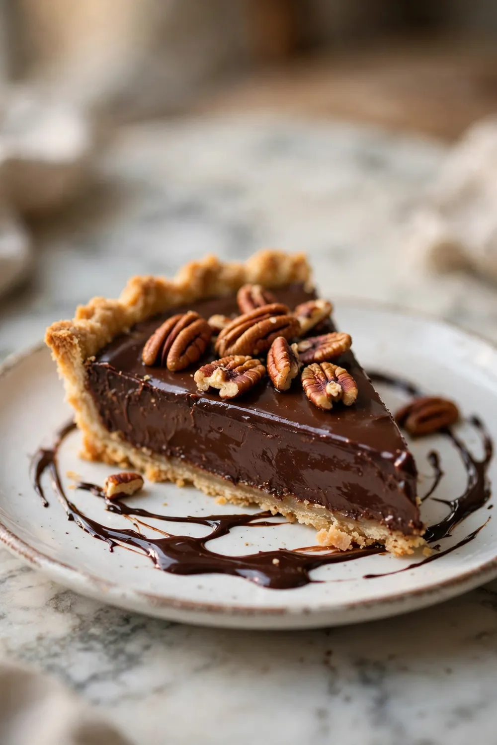 Chocolate pecan tart
